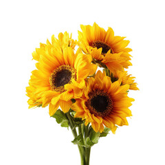 Close-up of a bouquet of four sunflowers