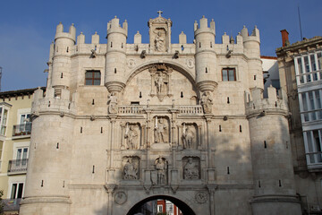 santa maria archway in burgos in spain  © frdric