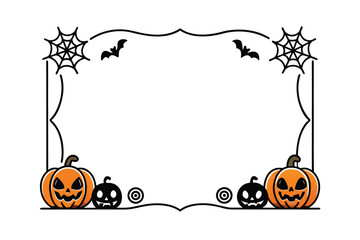  Halloween Border Vector Line Art Frame