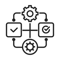 Workflow Automation and Quality Check Icon