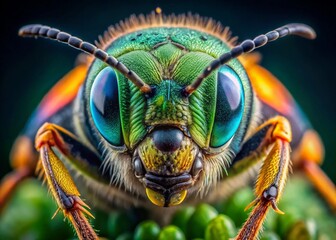 Extreme close-ups of insects, plants, textures.