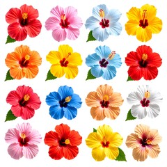 Vibrant hibiscus blossoms