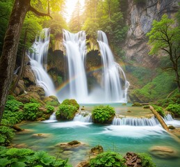 Fototapeta premium waterfall in the forest