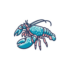Colorful lobster illustration showcasing vibrant colors and intricate details against a plain background