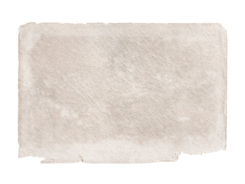 A rectangular watercolor wash in shades of beige and gray. The edges of the shape are irregular and textured, suggesting a torn or handmade paper.