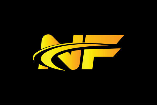 NF logo design vector template design for brand	