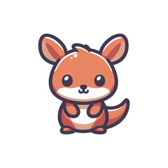 Cute cartoon fox character standing with a friendly expression against a simple background