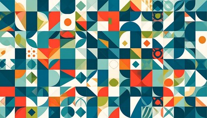 Geometric Pattern with Colorful Design.