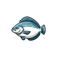Detailed illustration of a fish swimming gracefully with a clean background, suitable for educational use
