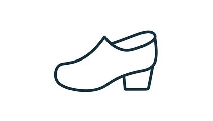 Simple line drawing of a shoe