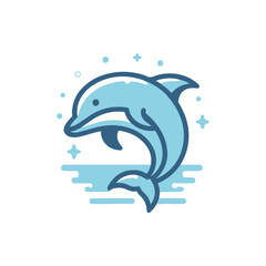 Playful dolphin leaping above ocean waves, surrounded by sparkling water droplets
