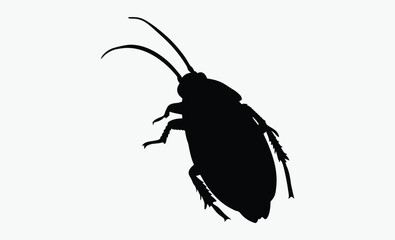 Beetle insect silhouette, insect vector, horned bug icon, Beetle silhouette vector bundle illustration 
