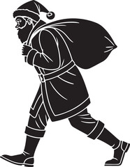 black and white cartoon illustration of a man