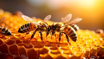 Honeybees on honeycomb (3)