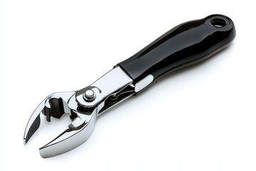 Black handled jar opener tool isolated on white background