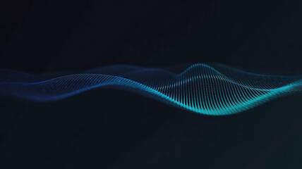 Abstract Network Wave Visual Background with Dotted Lines Elegant and Modern Design Aesthetic Dark Backdrop