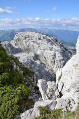 Mountain landscape with blue sky and clouds, Maganik