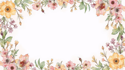 frame of flowers