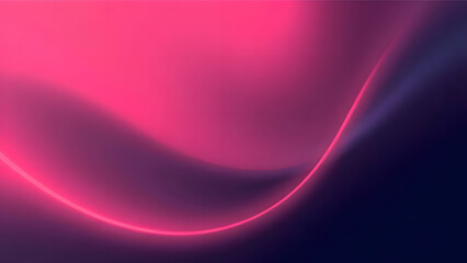 Obraz premium Radiant Flow Neon Pink Line Illuminating a Dark Gradient Background for Modern Design