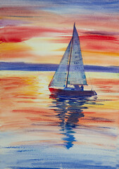 sailboat at sea