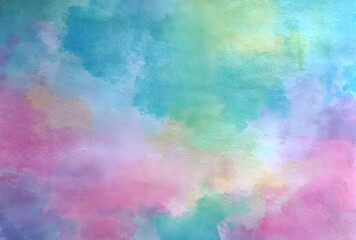 Soft Pastel Watercolor Cloudy Background