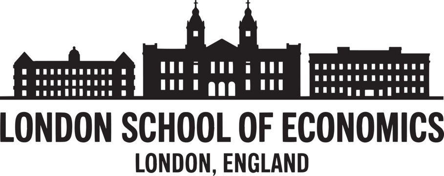 London School of Economics Silhouette Skyline in London, England, United Kingdom
