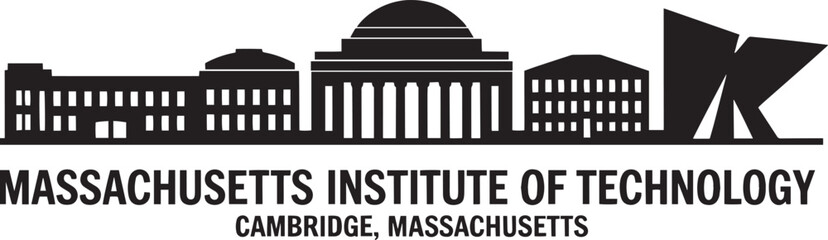 Massachusetts Institute of Technology Skyline Silhouette Logo Icon Landmark Cambridge