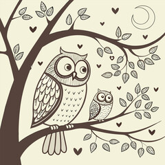 Owl bird in flying pose isolated