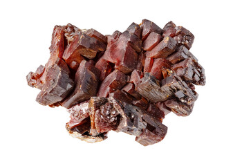 rough vanadinite natural mineral cutout on white