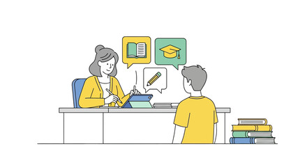 Online education and tutoring services promote learning with teacher and student interaction