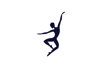 abstract dancer silhouette silhouette vector illustration on white background