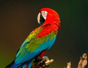 Obraz premium Vibrant macaw profile