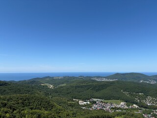 Naklejka premium 小樽市内の天狗山展望台