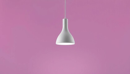 Obraz premium Sleek minimalist pendant lamp, matte white finish, modern design , arch, elegant