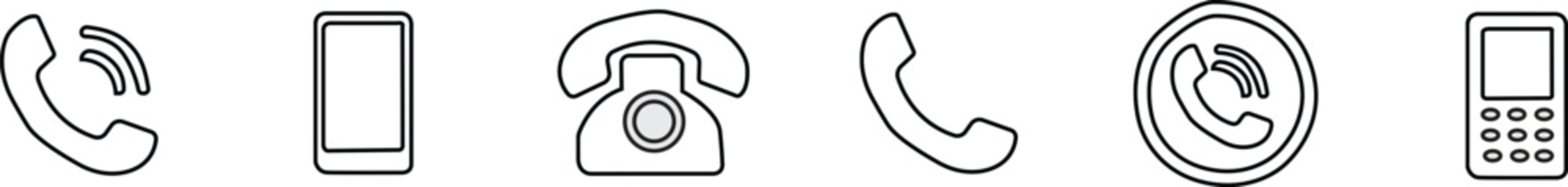 Phone icon set.Phone call.Icon for design.Easily editable,Cell phone pictogram.Vector illustration,Phone icon set. telephone symbol, Phone Solid Icon.Design is Suitable for Mobile App,