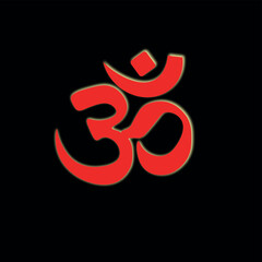 vector illustration of the om sign.