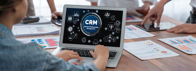Customer relationship management system on brisk computer for CRM business and enterprise