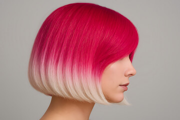 Vibrant Pink Ombre Bob Hairstyle – Trendy Hair Color Inspiration for Bold Looks & Salon Branding