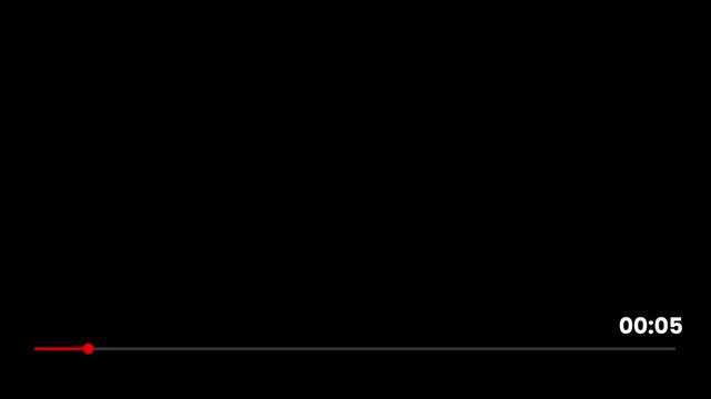 A simple 1-minute video featuring a black screen with a smooth, minimal loading bar animation at the center. The progress bar gradually fills from 100% to 0%, symbolizing buffering or loading.