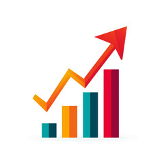 Obraz premium Growth Arrow Vector Icon Isolated on Transparent Background