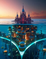 A mesmerizing double exposure aerial photograph an