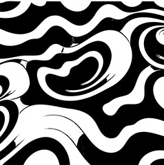 Wavy hexagon pattern, distorted perspective, optical illusion effect