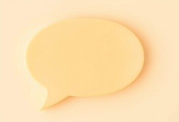 Smooth, rounded speech bubble graphic on plain background,  clipart,  element