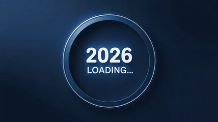 Anticipating 2026 Loading screen signals future progress and innovation with technology countdown