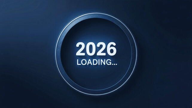 Anticipating 2026 Loading screen signals future progress and innovation with technology countdown
