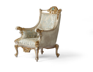 Classic armchair isolated on white background .
