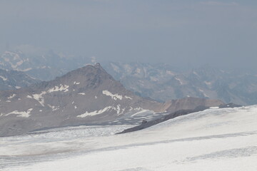 Caucasus Mountains in the vicinity of Elbrus in midsummer