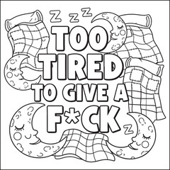 Bold and easy swear word coloring pages for adults.