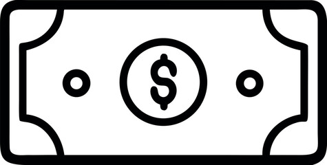  dollar banknote vector illustration, Dollar symbol. dollar icon. cash, money icon