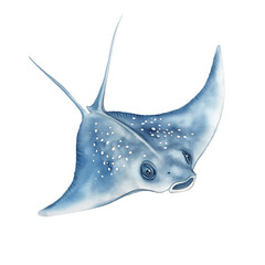Stingray Watercolor Clipart PNG